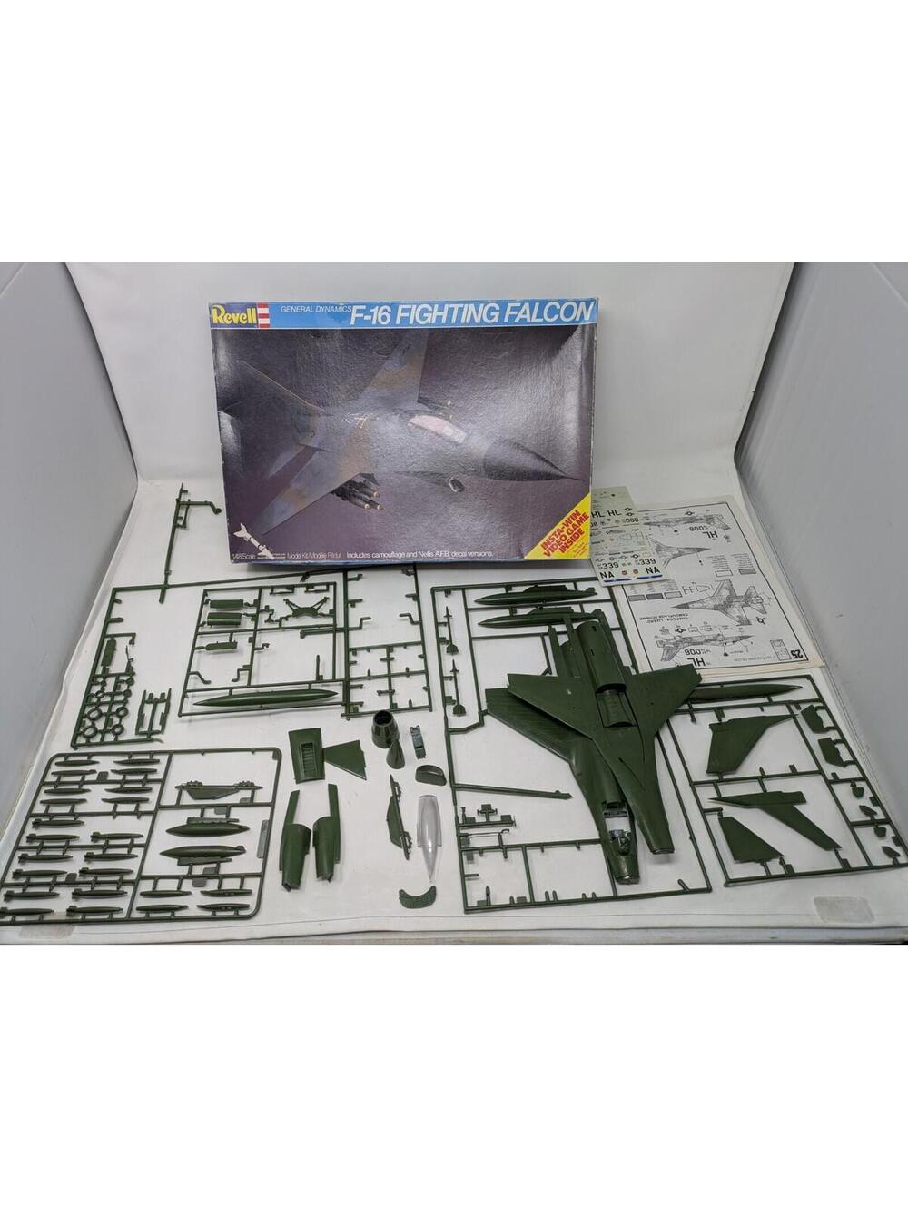 Vintage Revell General Dynamics F-16 Fighting Falcon 1:48 Scale Model Kit